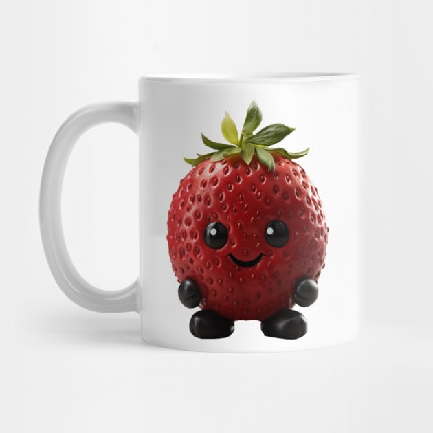 Cute Kawaii Strawberry by Cuteopia Gallery